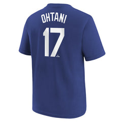 Royal Shohei Ohtani Los Angeles Dodgers Nike Youth 2025 World Series Champions Name & Number T-Shirt