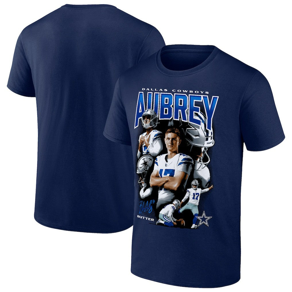 Brandon Aubrey  Collage T-Shirt - Dallas Cowboys T-shirts