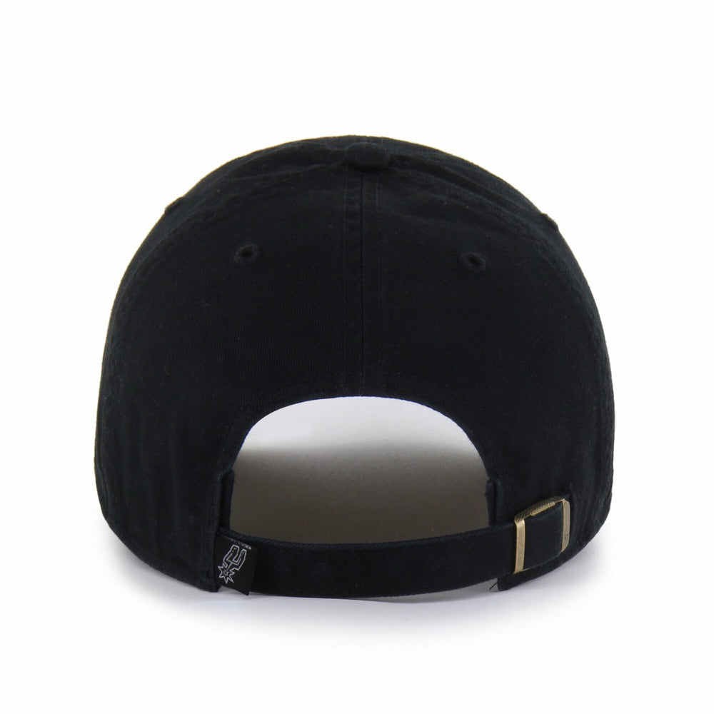 47 brand San Antonio Spurs '47 Black on Black Clean Up Adjustable Hat