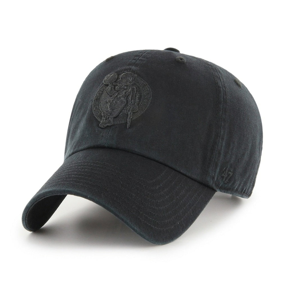 47 brand Boston Celtics '47 Black on Black Clean Up Adjustable Hat