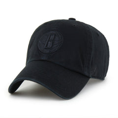 47 brand Brooklyn Nets '47 Black on Black Clean Up Adjustable Hat