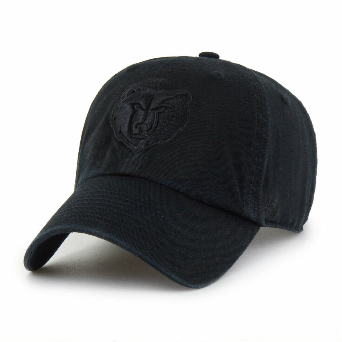 47 brand Memphis Grizzlies '47 Black on Black Clean Up Adjustable Hat
