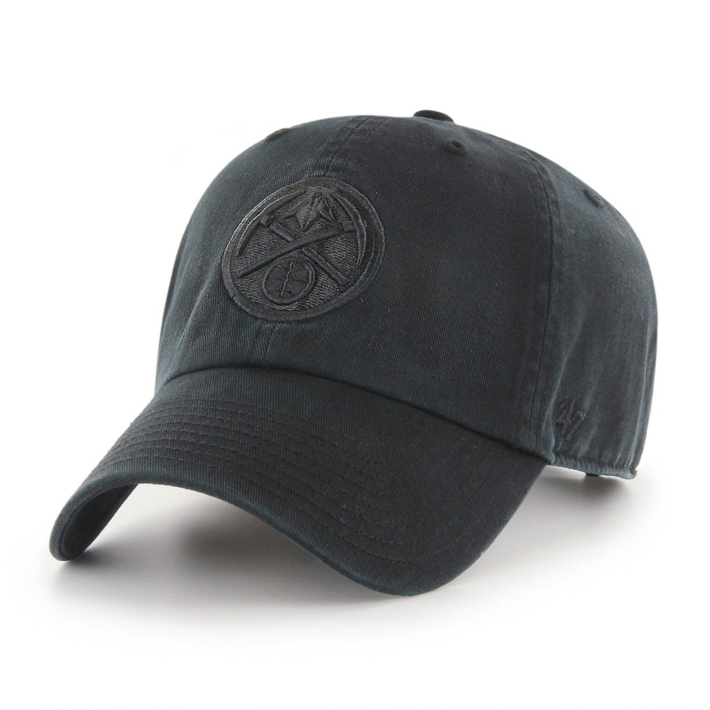 47 brand Denver Nuggets '47 Black on Black Clean Up Adjustable Hat