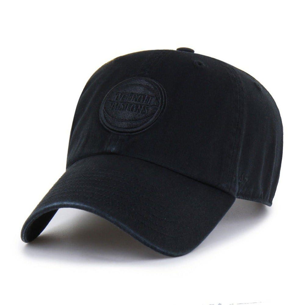 47 brand Detroit Pistons '47 Black on Black Clean Up Adjustable Hat