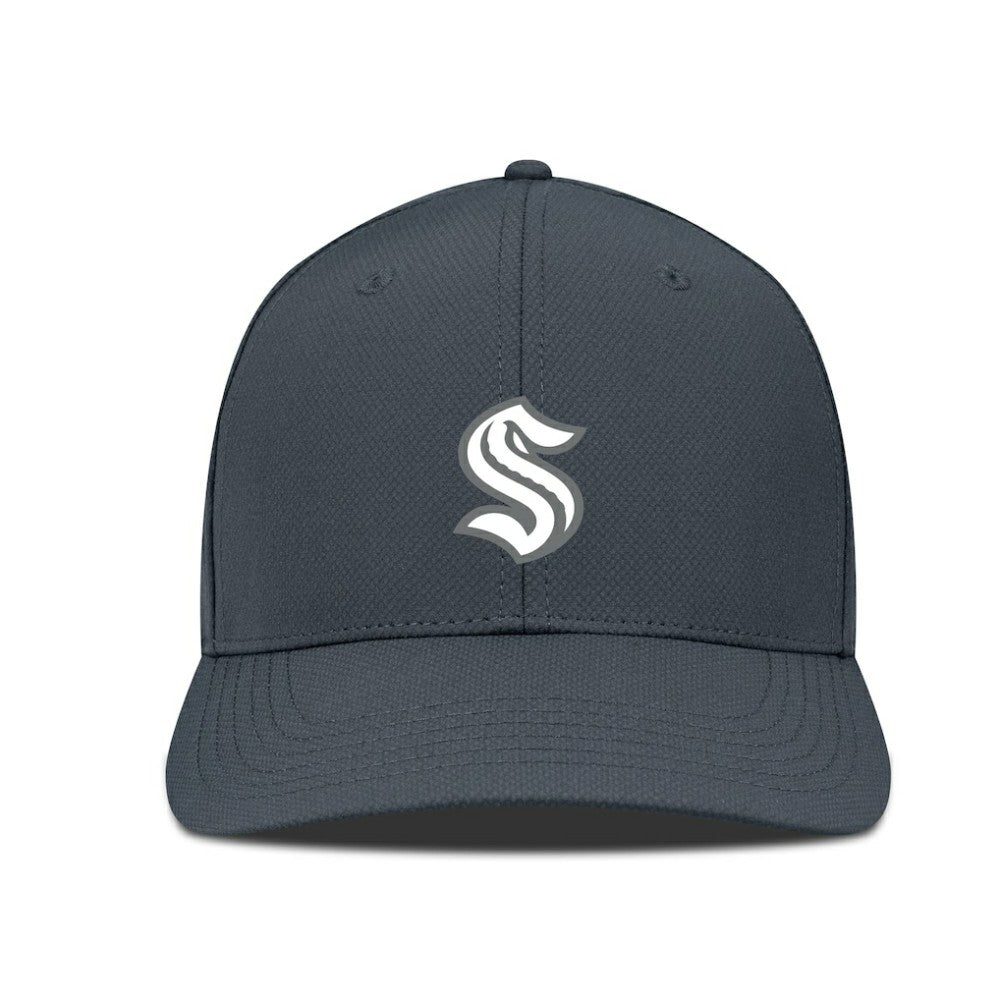 NHL Seattle Kraken Levelwear Rise Slate & Snow Structured Flex Hat