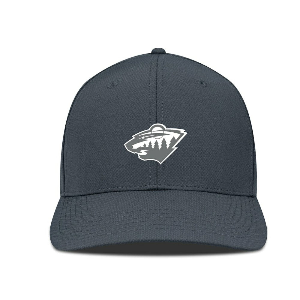 NHL Minnesota Wild Levelwear Rise Slate & Snow Structured Flex Hat