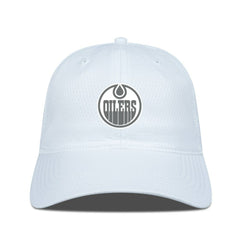 NHL Edmonton Oilers Levelwear Matrix Slate & Snow Unstructured Adjustable Hat
