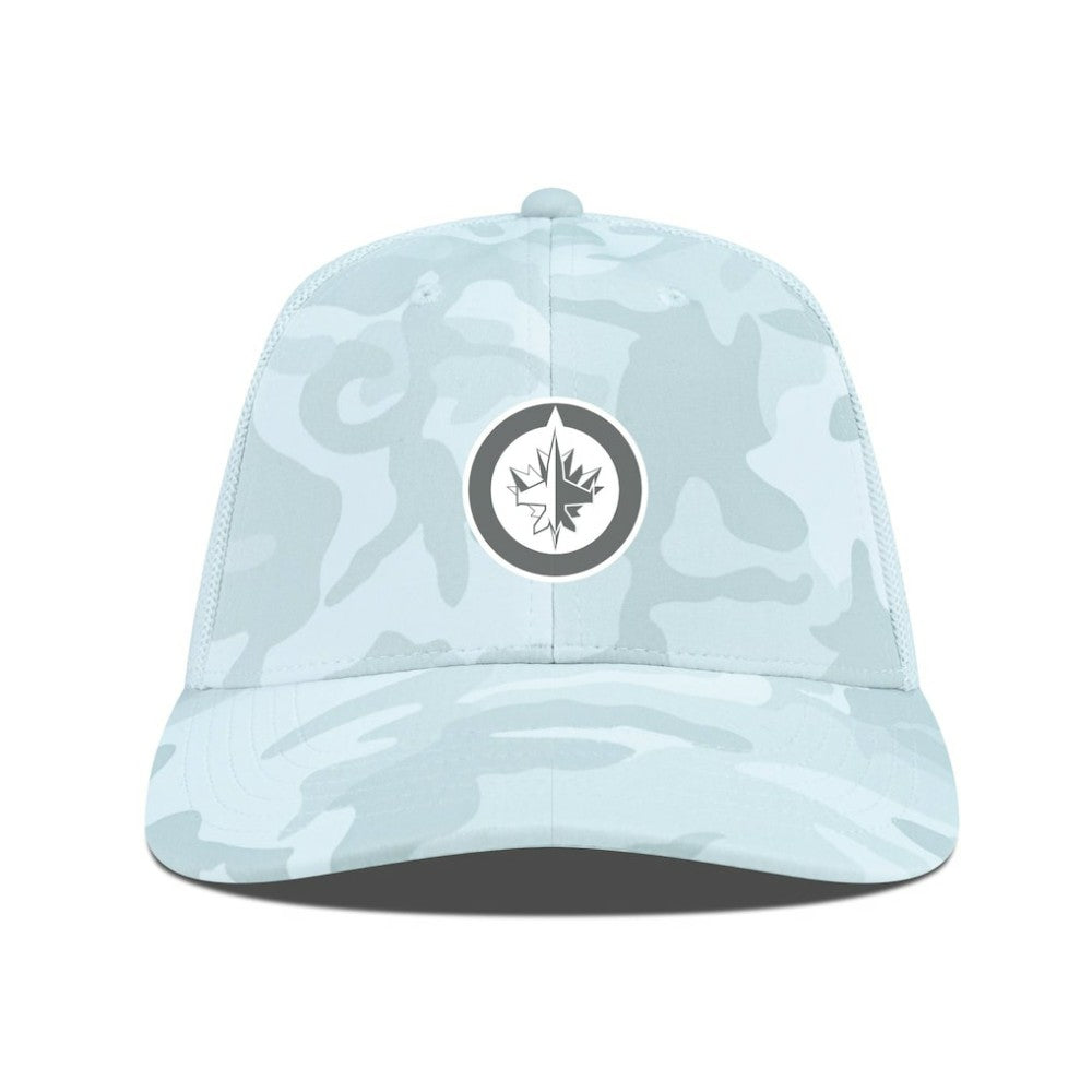 NHL Winnipeg Jets Levelwear Clash Slate & Snow Meshback Flex Hat