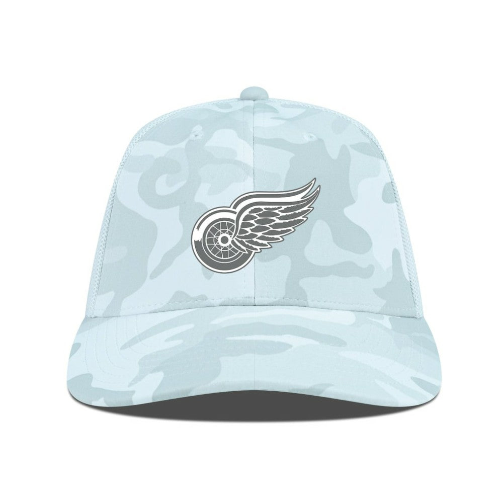 NHL Detroit Red Wings Levelwear Clash Slate & Snow Meshback Flex Hat