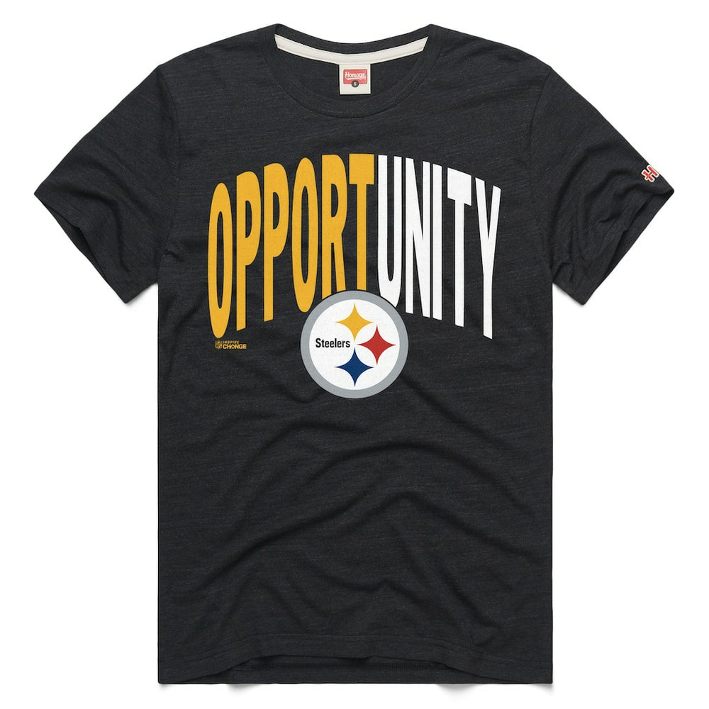 Homage Unisex 2025 Inspire Change Opportunity Tri-Blend T-Shirt - Pittsburgh Steelers T-shirts