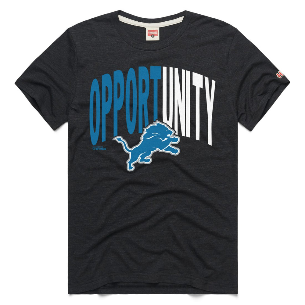 Homage Unisex 2025 Inspire Change Opportunity Tri-Blend T-Shirt - Detroit Lions T-shirts