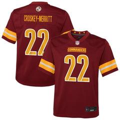 Jacory Croskey-Merritt  Youth Team Game Jersey - Washington Commanders Jerseys