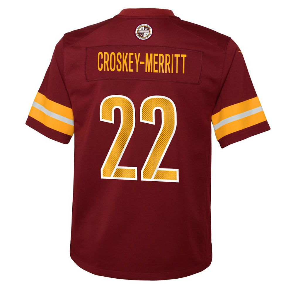 Jacory Croskey-Merritt  Youth Team Game Jersey - Washington Commanders Jerseys