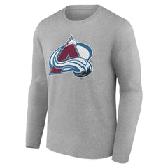 NHL Colorado Avalanche Women's Primary Logo Long Sleeve V-Neck T-Shirt