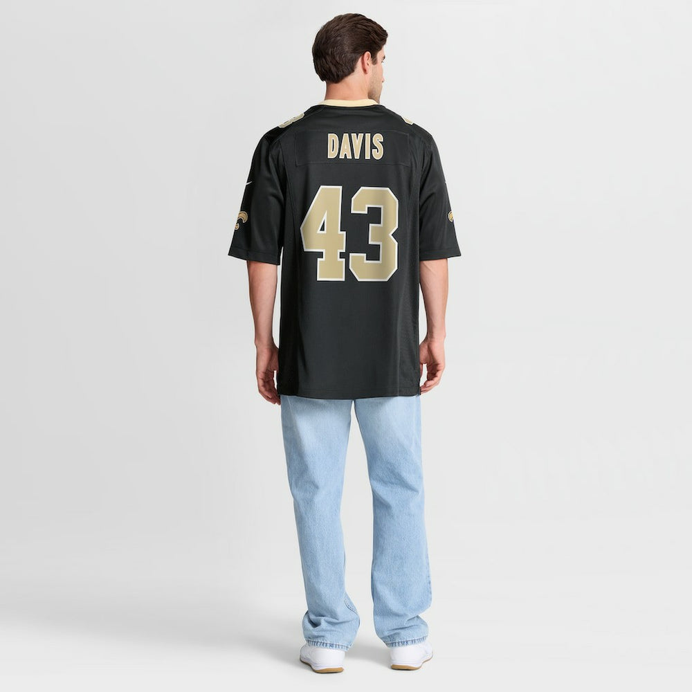 Michael Davis  Team Game Jersey - New Orleans Saints Jerseys