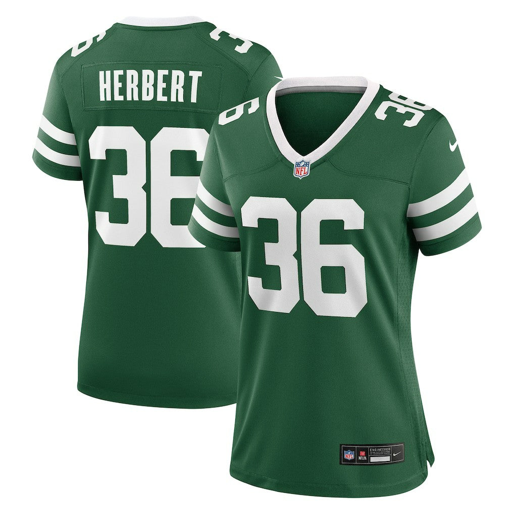 Khalil Herbert  Women's Team Game Jersey - New York Jets Jerseys