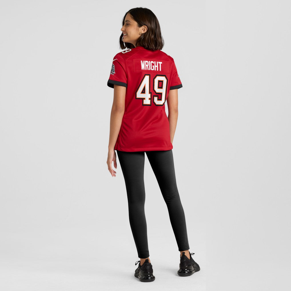 Owen Wright  Women's Team Game Jersey - Tampa Bay Buccaneers Jerseys