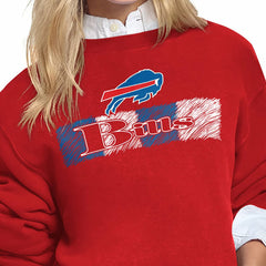 Starter Women's Color Shading Team Logo Fleece Sweatshirt - Buffalo Bills Sweatshirts