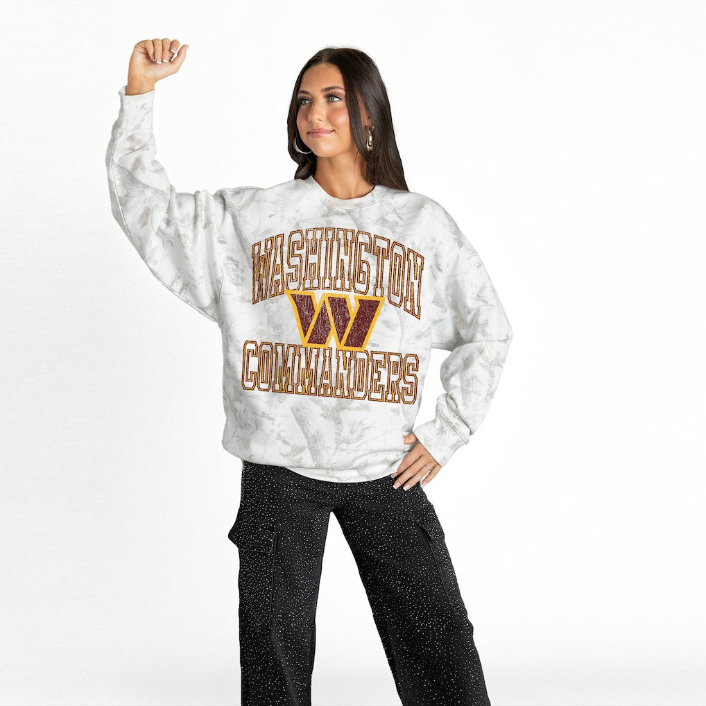 Gameday Couture Women's Whiteout Oversized Premium Fleece Sweatshirt - Washington Commanders Sweatshirts