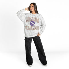 Gameday Couture Women's Whiteout Oversized Premium Fleece Sweatshirt - Minnesota Vikings Sweatshirts