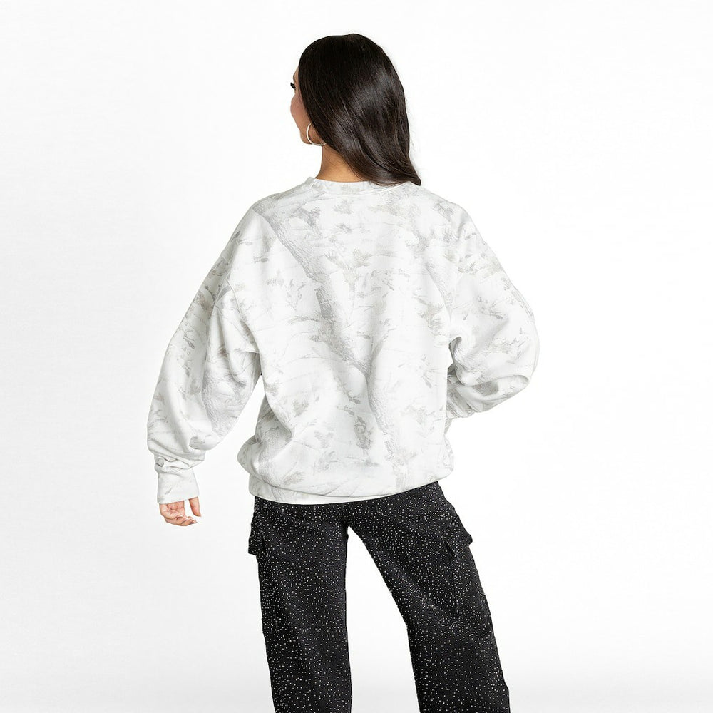 Gameday Couture Women's Whiteout Oversized Premium Fleece Sweatshirt - New England Patriots Sweatshirts