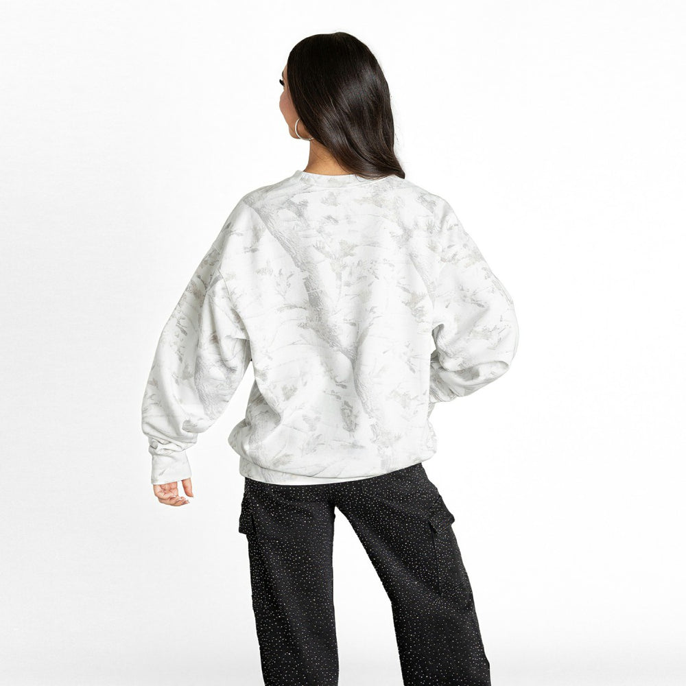 Gameday Couture Women's Whiteout Oversized Premium Fleece Sweatshirt - Detroit Lions Sweatshirts