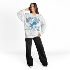 Gameday Couture Women's Whiteout Oversized Premium Fleece Sweatshirt - Detroit Lions Sweatshirts