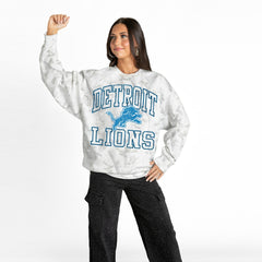 Gameday Couture Women's Whiteout Oversized Premium Fleece Sweatshirt - Detroit Lions Sweatshirts
