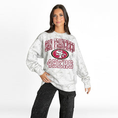 Gameday Couture Women's Whiteout Oversized Premium Fleece Sweatshirt - San Francisco 49ers Sweatshirts