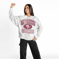 Gameday Couture Women's Whiteout Oversized Premium Fleece Sweatshirt - San Francisco 49ers Sweatshirts