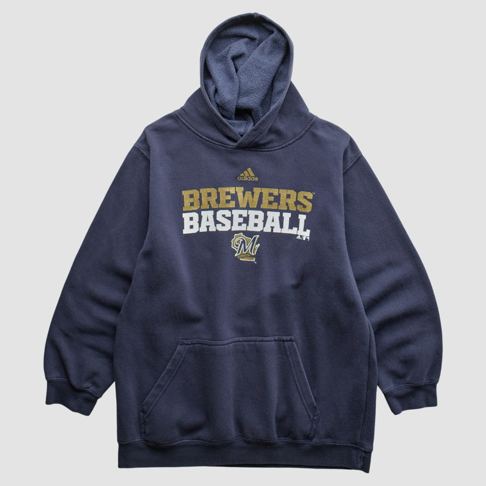 Navy Milwaukee Brewers Adidas 2000s Pullover Sweatshirt