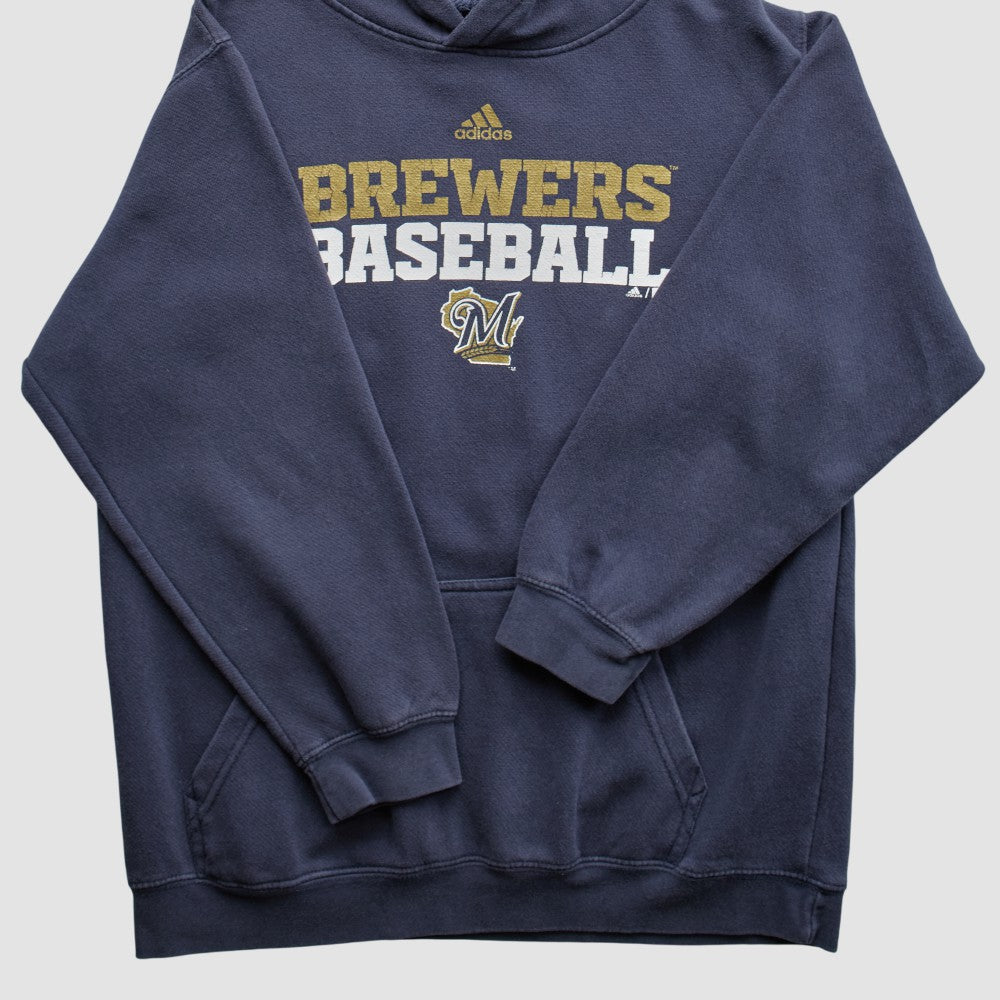 Navy Milwaukee Brewers Adidas 2000s Pullover Sweatshirt