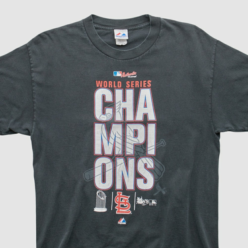Charcoal St. Louis Cardinals Majestic 2011 T-Shirt