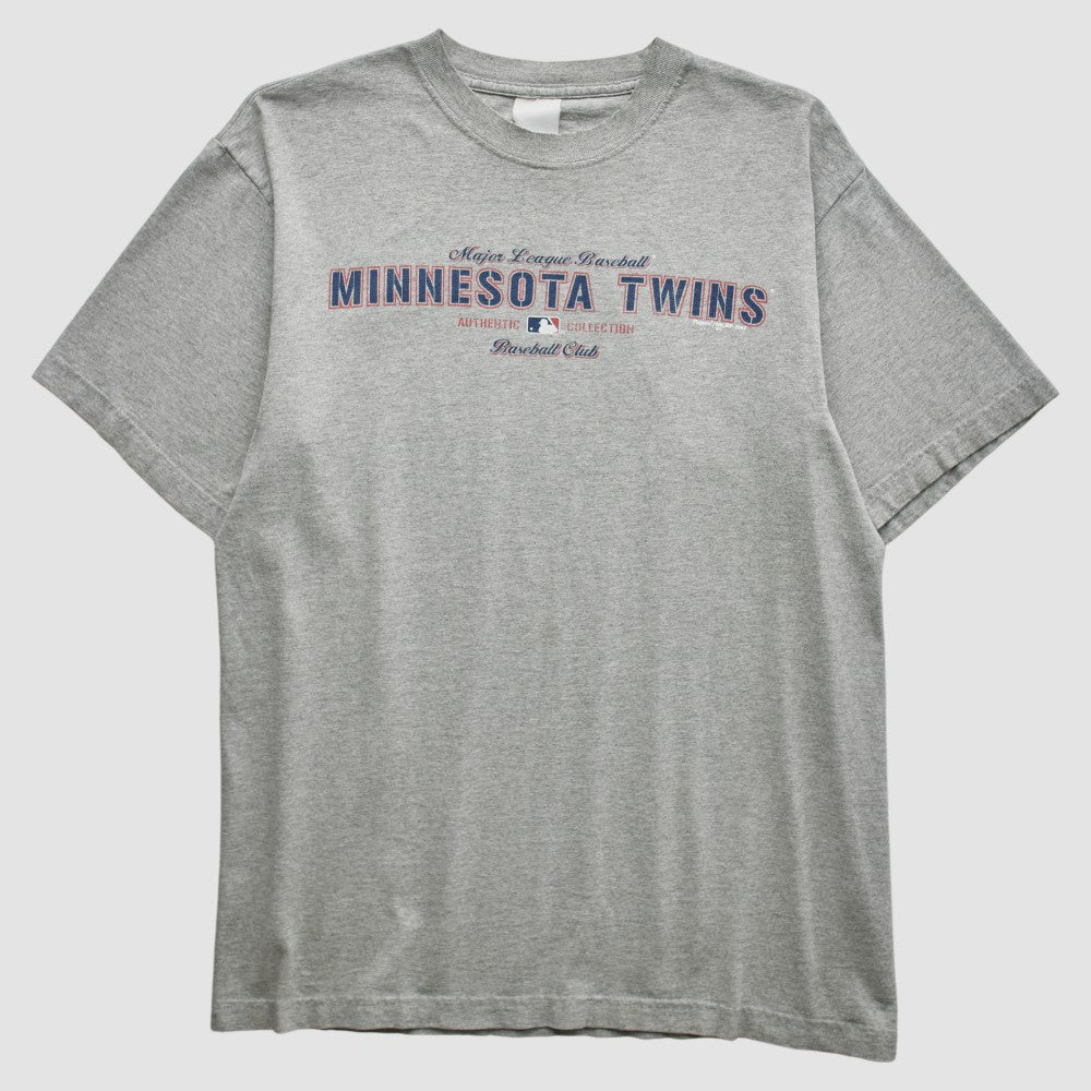 Heather Gray Minnesota Twins Majestic 2002 T-Shirt