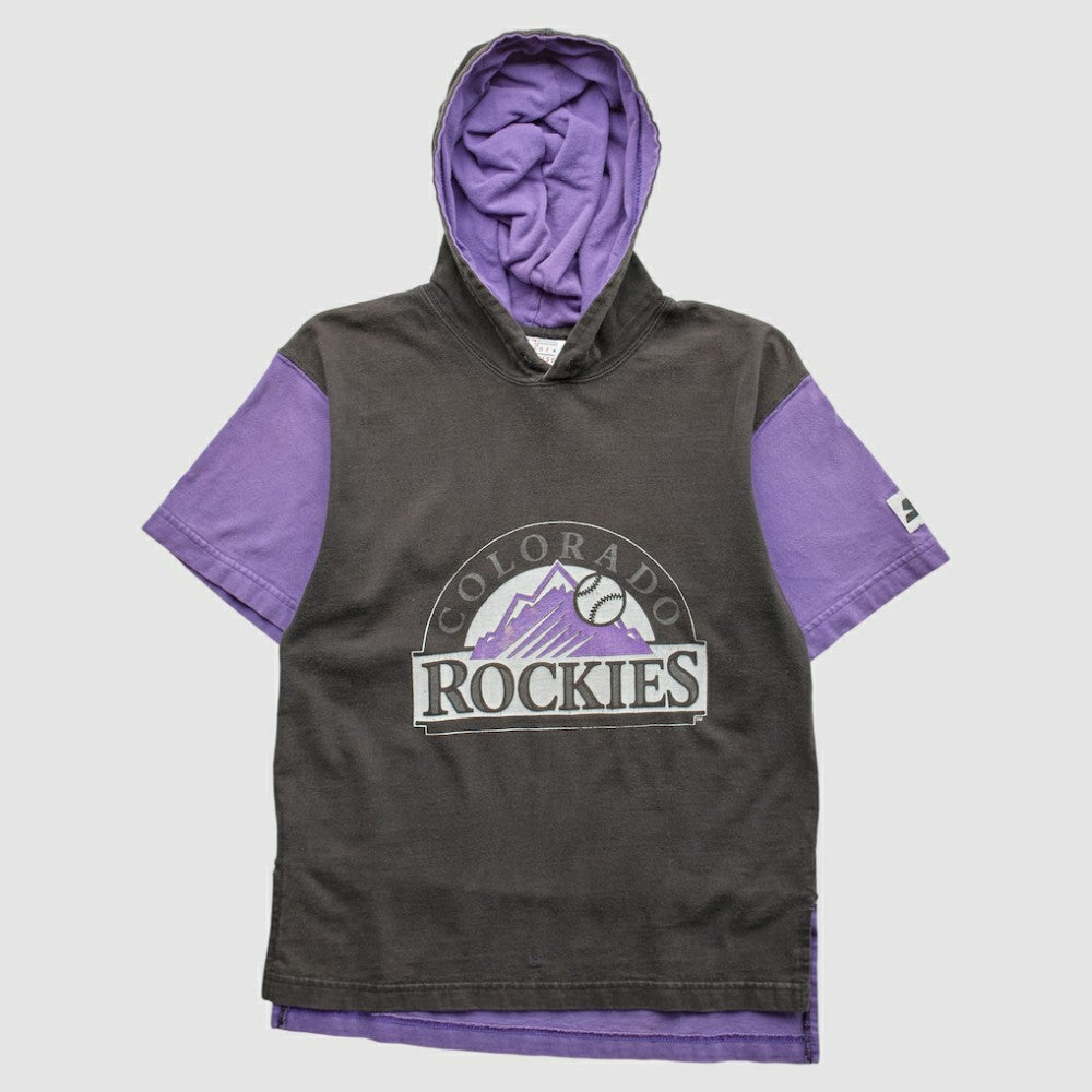 Black Colorado Rockies Starter 90s Pullover Sweatshirt