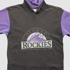Black Colorado Rockies Starter 90s Pullover Sweatshirt