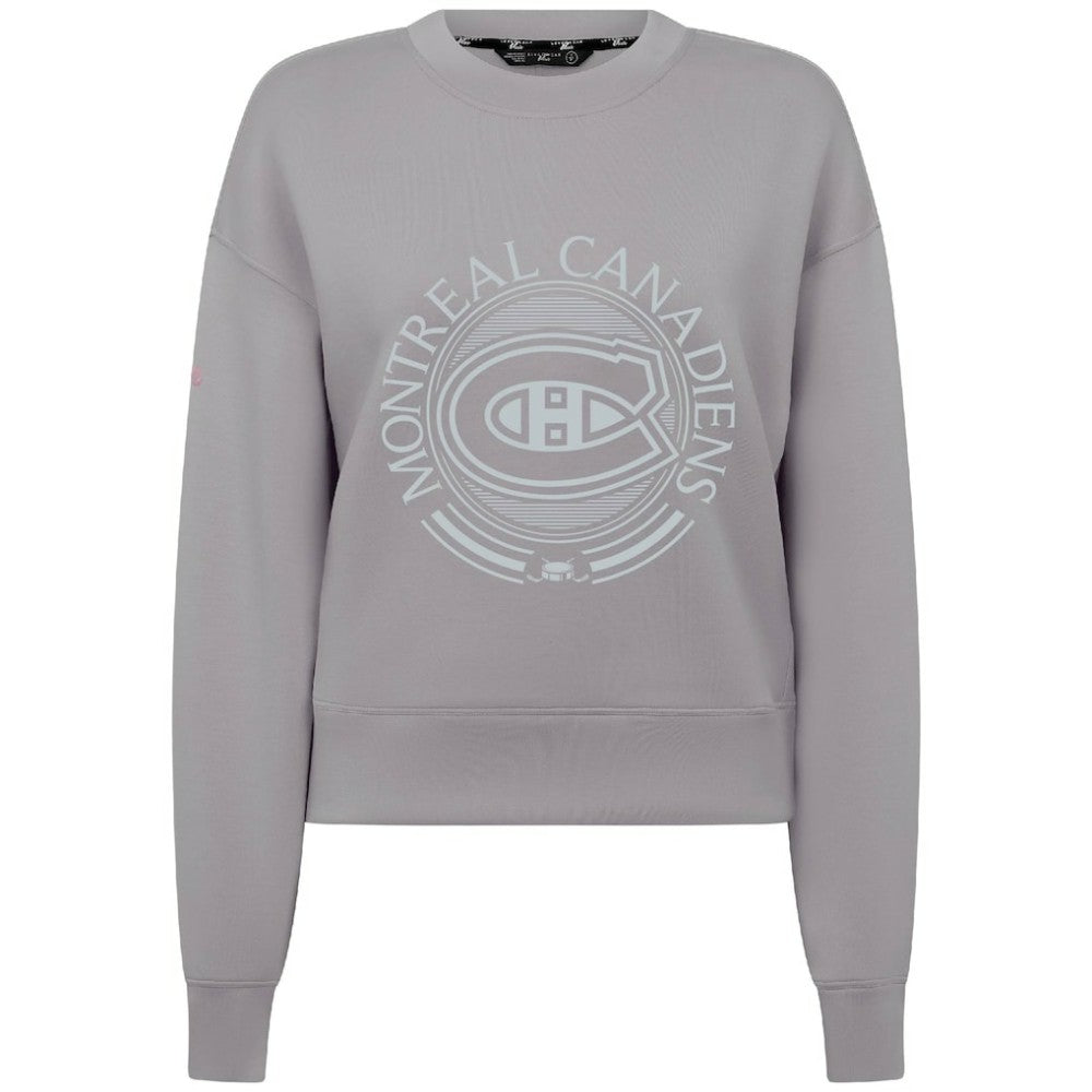 NHL Montreal Canadiens Levelwear Women's Slate & Snow Sponge Tri-Blend Sweatshirt