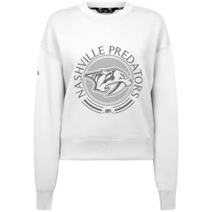 NHL Nashville Predators Levelwear Women's Slate & Snow Sponge Tri-Blend Sweatshirt