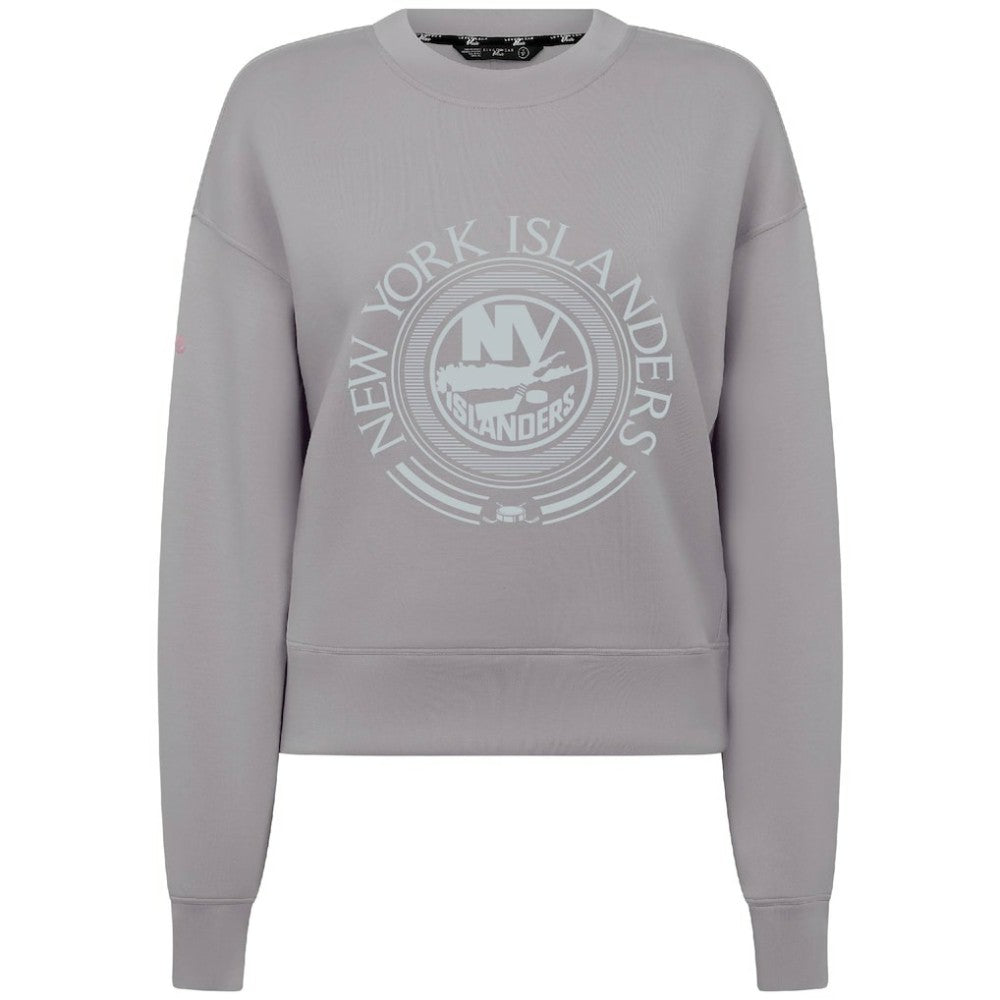 NHL New York Islanders Levelwear Women's Slate & Snow Sponge Tri-Blend Sweatshirt