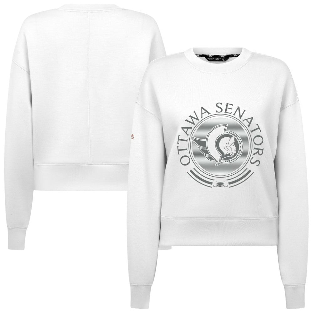 NHL Ottawa Senators Levelwear Women's Slate & Snow Sponge Tri-Blend Sweatshirt