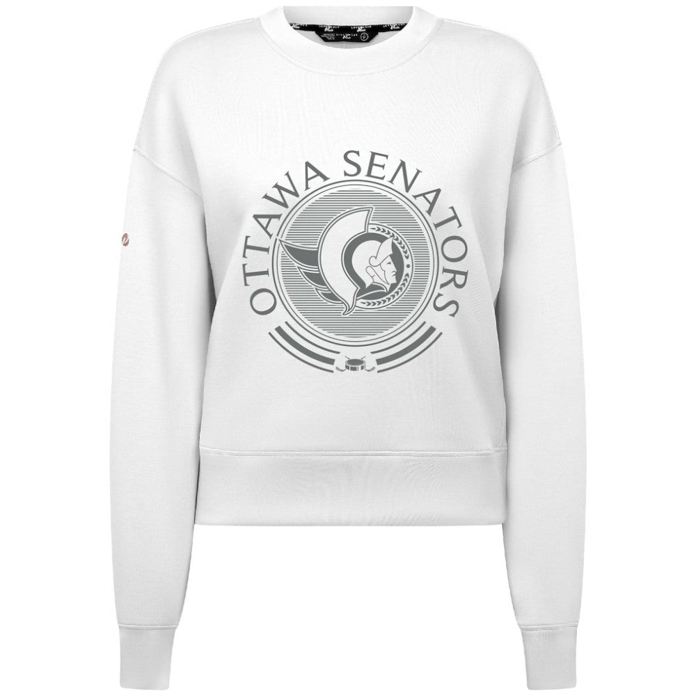 NHL Ottawa Senators Levelwear Women's Slate & Snow Sponge Tri-Blend Sweatshirt