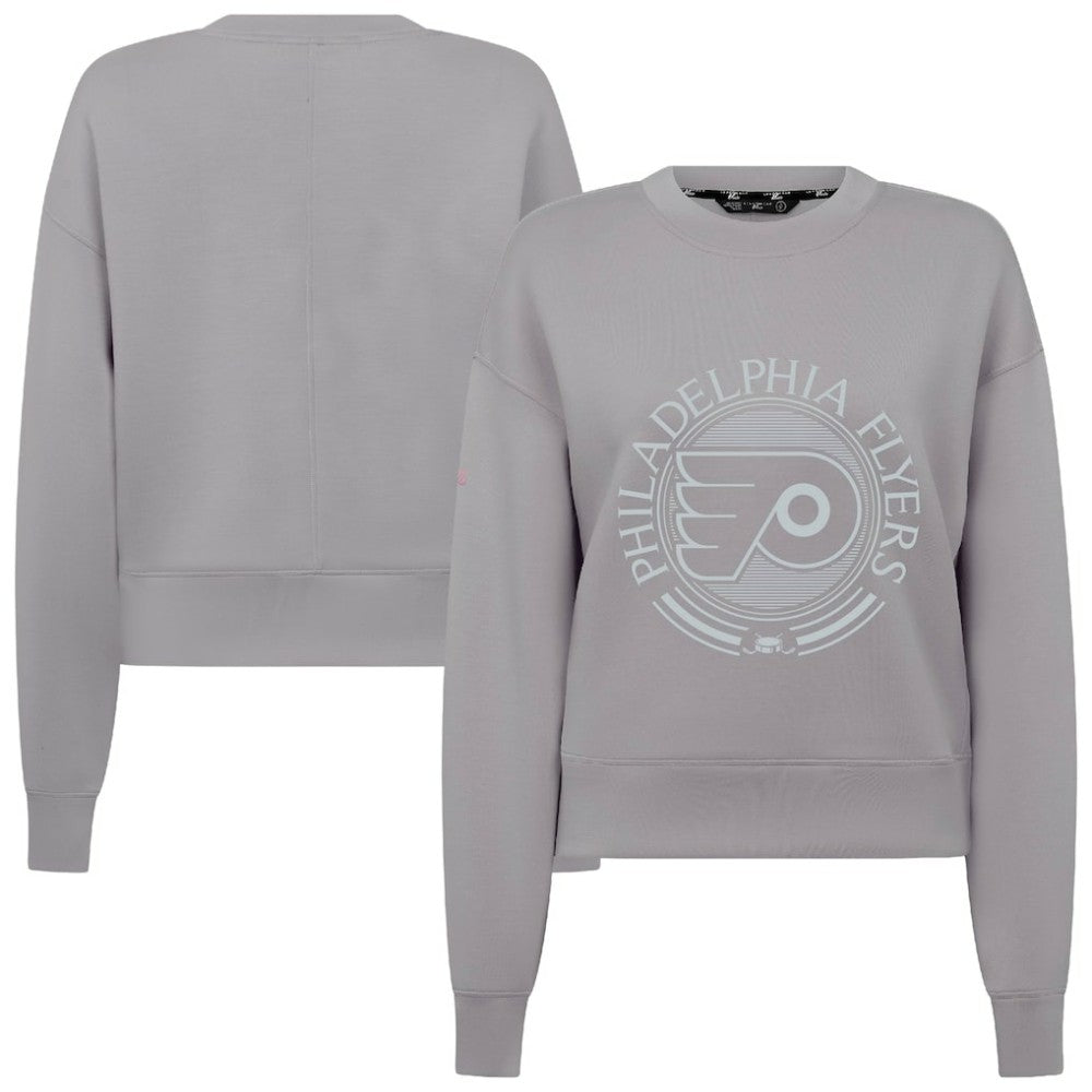 NHL Philadelphia Flyers Levelwear Women's Slate & Snow Sponge Tri-Blend Sweatshirt