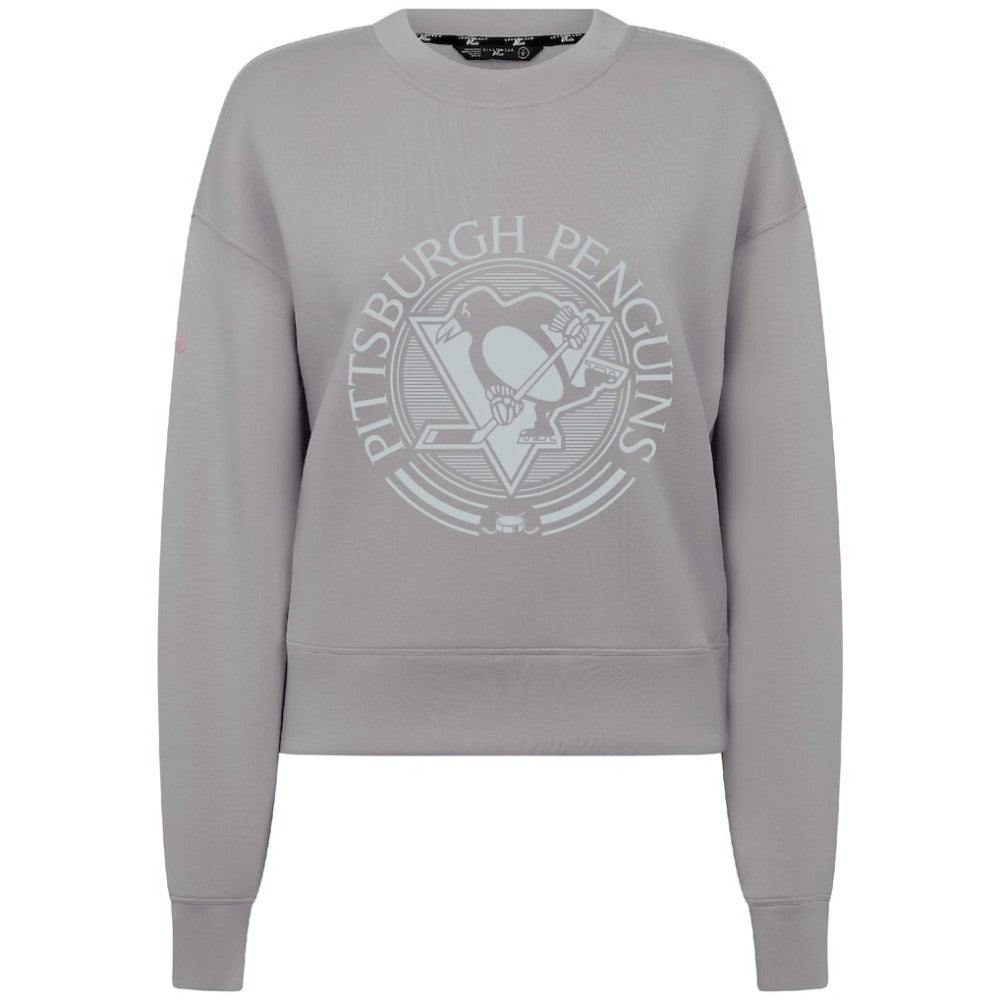 NHL Pittsburgh Penguins Levelwear Women's Slate & Snow Sponge Tri-Blend Sweatshirt