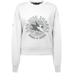 NHL San Jose Sharks Levelwear Women's Slate & Snow Sponge Tri-Blend Sweatshirt