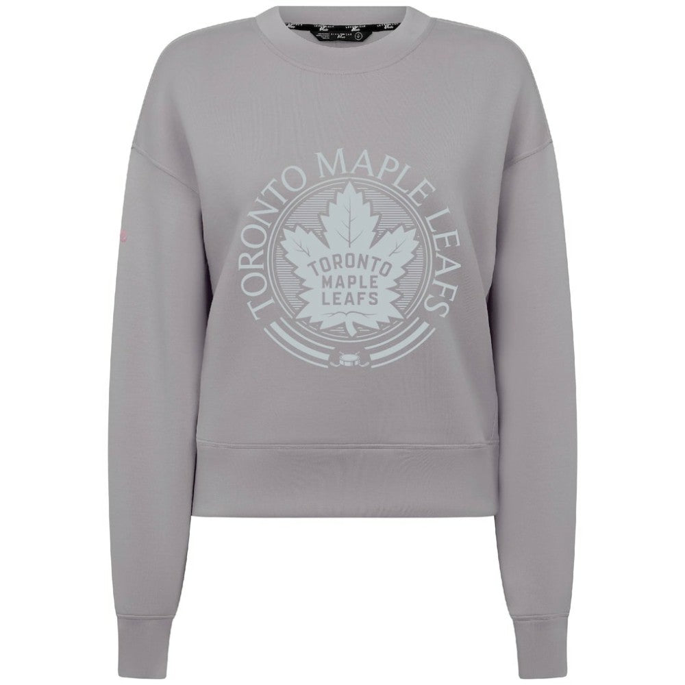 NHL Toronto Maple Leafs Levelwear Women's Slate & Snow Sponge Tri-Blend Sweatshirt