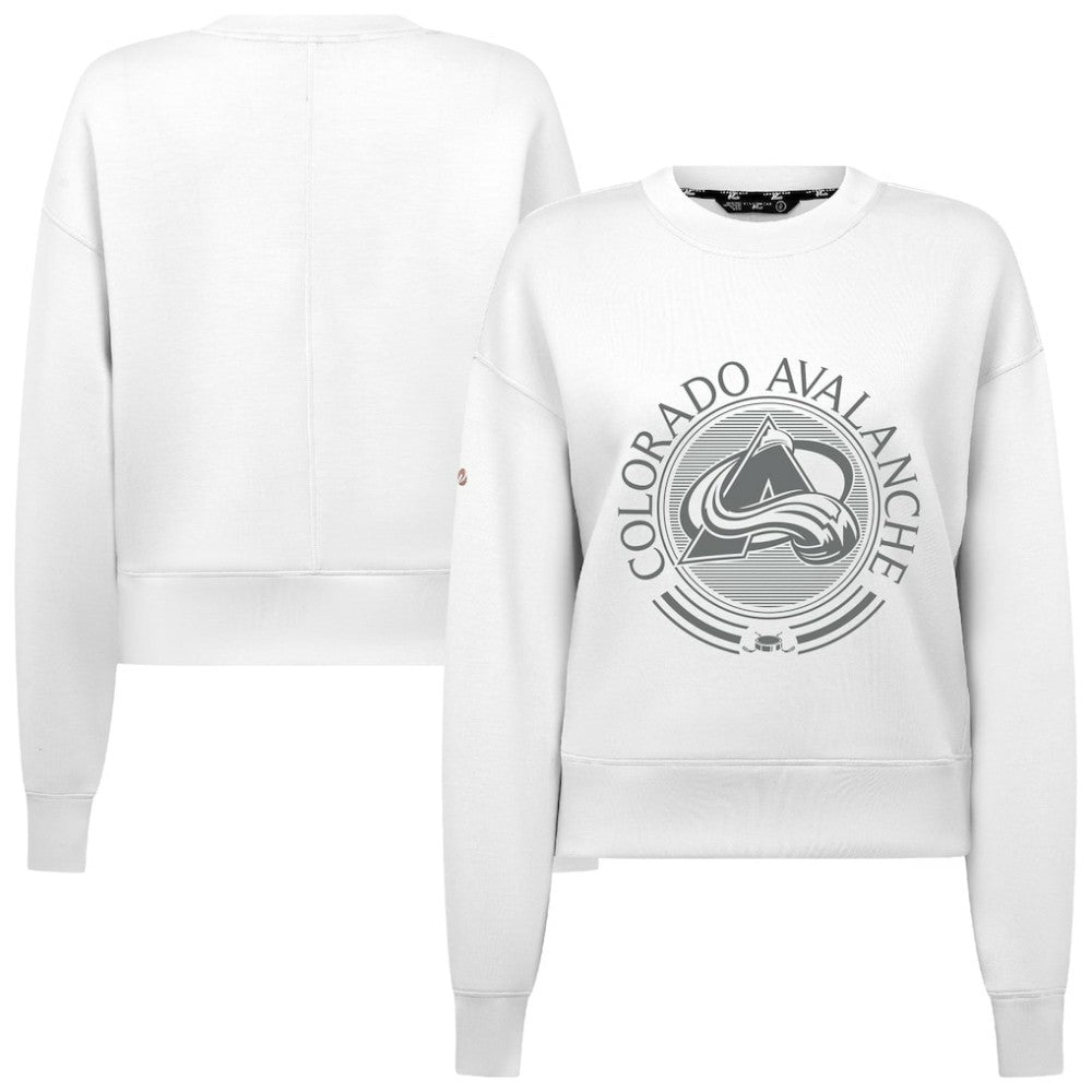 NHL Colorado Avalanche Levelwear Women's Slate & Snow Sponge Tri-Blend Sweatshirt