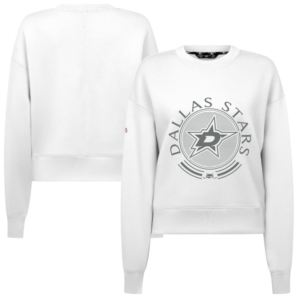 NHL Dallas Stars Levelwear Women's Slate & Snow Sponge Tri-Blend Sweatshirt