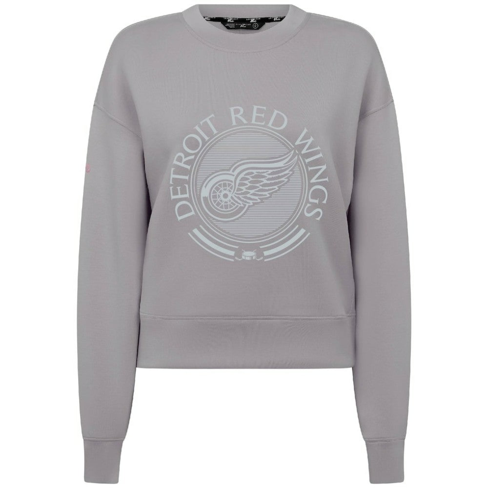 NHL Detroit Red Wings Levelwear Women's Slate & Snow Sponge Tri-Blend Sweatshirt