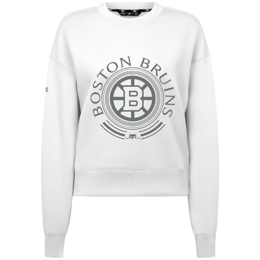 NHL Boston Bruins Levelwear Women's Slate & Snow Sponge Tri-Blend Sweatshirt