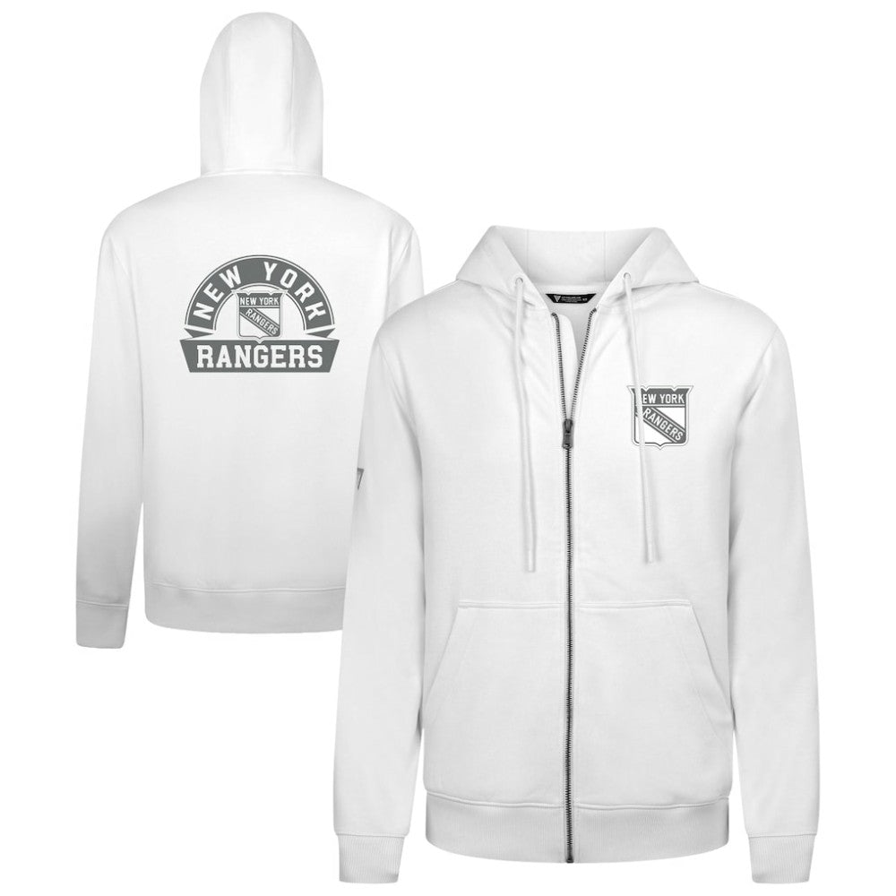 NHL New York Rangers Levelwear Podium Chenille Logo Full-Zip Hoodie